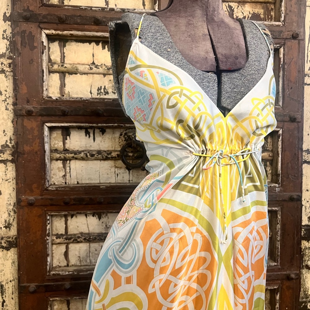 Nicole Miller Celtic Knot Silk Scarf Dress 4